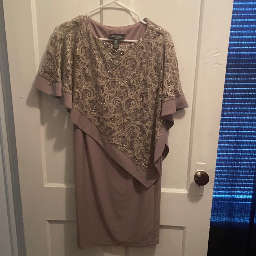 Asymmetrical brown dress